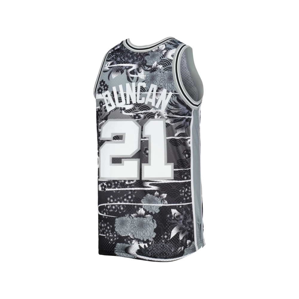 Mens San Antonio Spurs Tim Duncan Silver 1998 99 Hardwood Classics Lunar New Year Swingman Jersey,San Antonio Spurs,NBA,JERSEY w