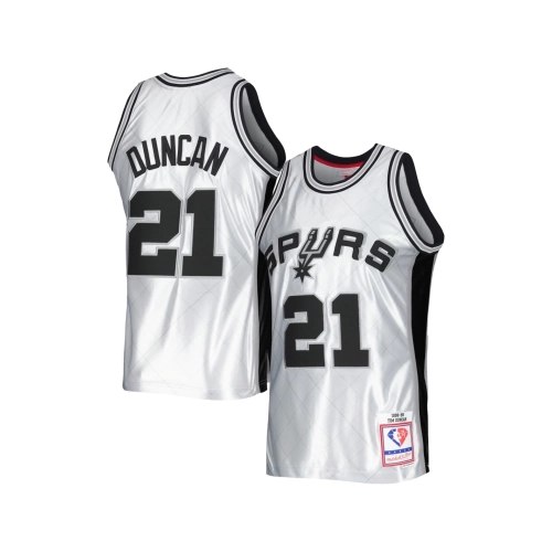 Mens San Antonio Spurs Tim Duncan Platinum 1998 99 Hardwood Classics 75th Anniversary Swingman Jersey,San Antonio Spurs,NBA,JERS