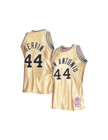 Mens San Antonio Spurs George Gervin Gold 75th Anniversary 1977 78 Hardwood Classics Swingman Jersey,San Antonio Spurs,NBA,JERSE
