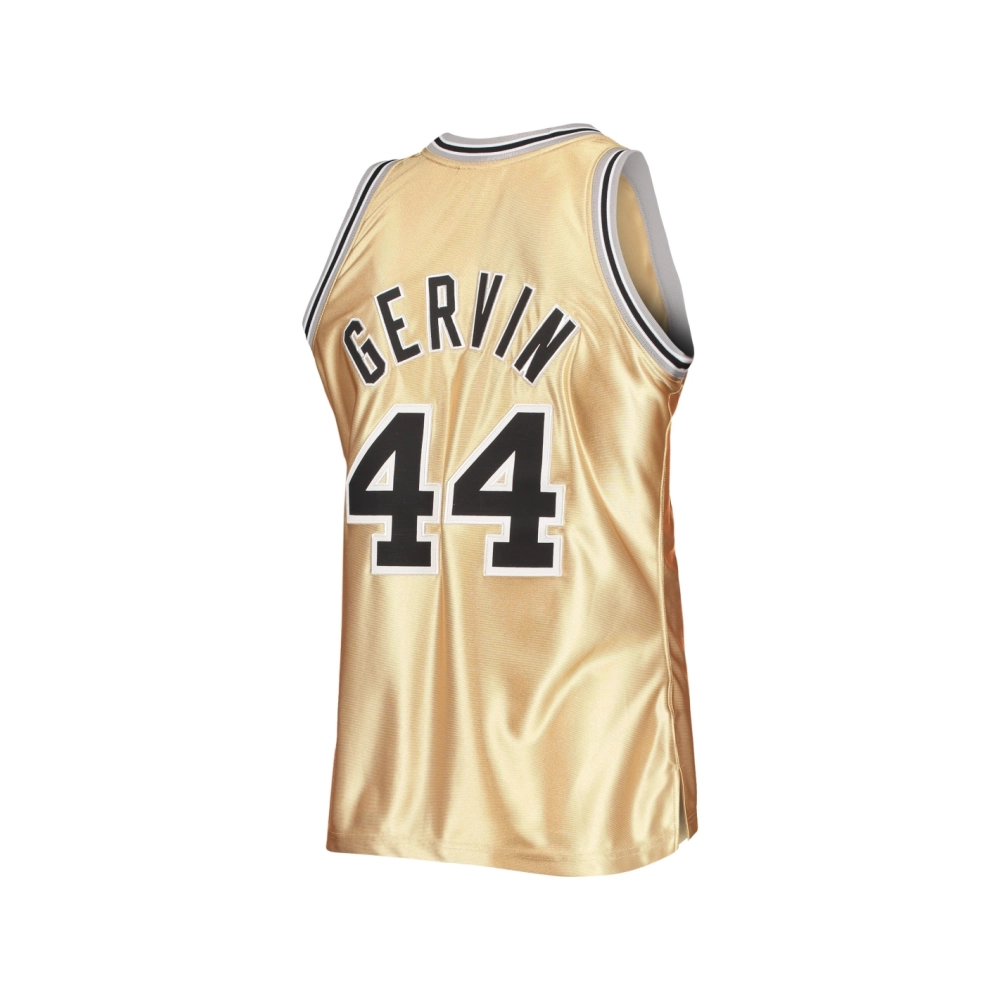 Mens San Antonio Spurs George Gervin Gold 75th Anniversary 1977 78 Hardwood Classics Swingman Jersey,San Antonio Spurs,NBA,JERSE