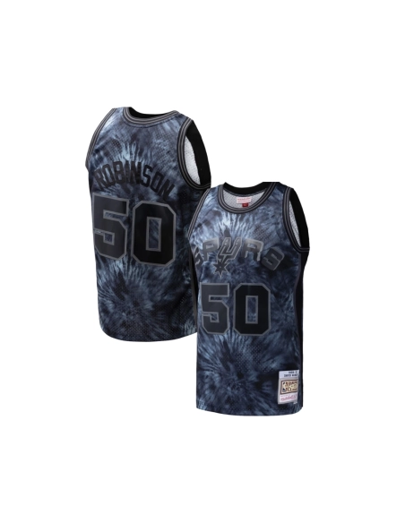 Mens San Antonio Spurs David Robinson Black Hardwood Classics 1998 99 Tie-Dye Swingman Jersey,San Antonio Spurs,NBA,JERSEY with 