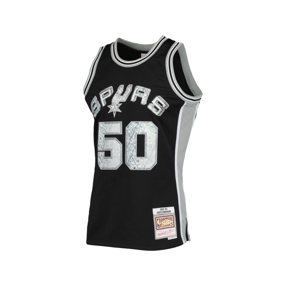 Mens San Antonio Spurs David Robinson Black 1998 99 Hardwood Classics NBA 75th Anniversary Diamond Swingman Jersey,San Antonio S