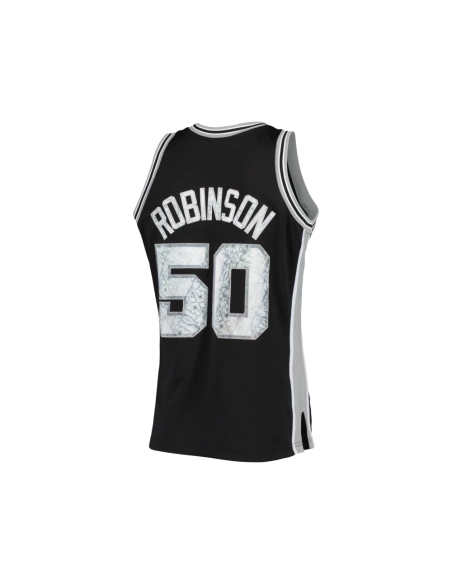 Mens San Antonio Spurs David Robinson Black 1998 99 Hardwood Classics NBA 75th Anniversary Diamond Swingman Jersey,San Antonio S