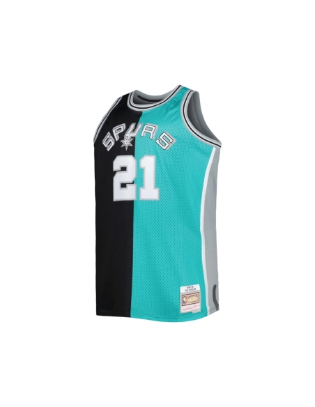 Mens San Antonio Spurs Black Teal Big Tall Hardwood Classics 1998 99 Split Swingman Jersey,San Antonio Spurs,NBA,JERSEY with fre