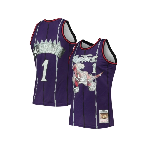 Mens Toronto Raptors Tracy McGrady Purple 1998 99 Hardwood Classics NBA 75th Anniversary Diamond Swingman Jersey,Toronto Raptors