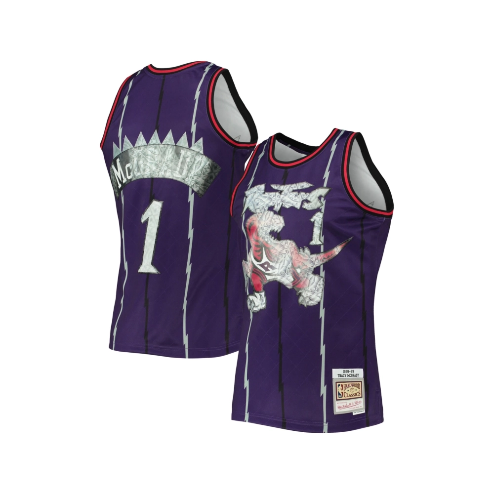Mens Toronto Raptors Tracy McGrady Purple 1998 99 Hardwood Classics NBA 75th Anniversary Diamond Swingman Jersey,Toronto Raptors