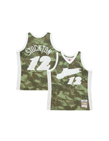 Mens Utah Jazz John Stockton Camo Hardwood Classics 1998 99 Ghost Green Swingman Jersey,Utah Jazz,NBA,JERSEY with free shipping