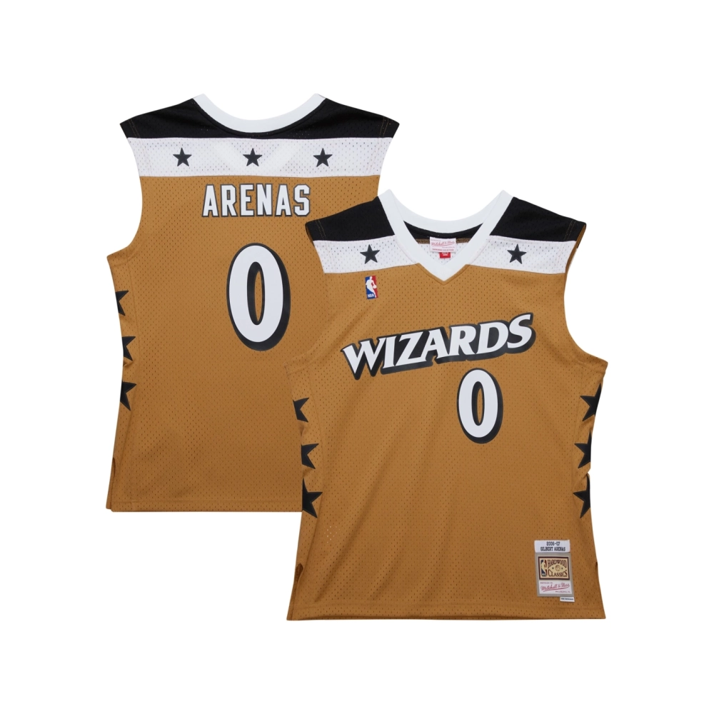Mens Washington Wizards Gilbert Arenas Gold 2006 07 Hardwood Classics Swingman Jersey,Washington Wizards,NBA,JERSEY with free sh