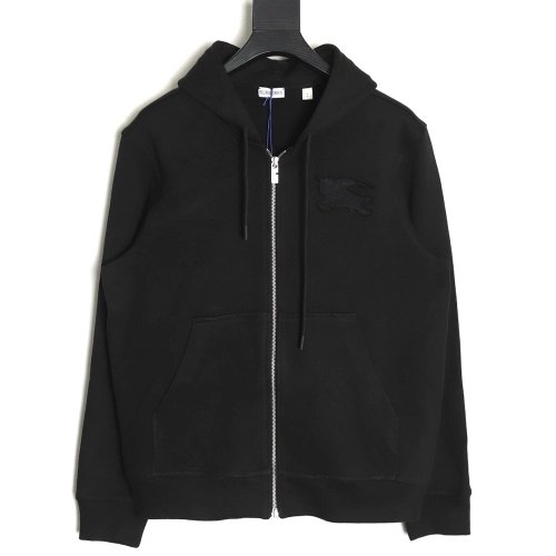 Burberry War Horse Patched Zip-Up Hoodie TSK1,Burberry