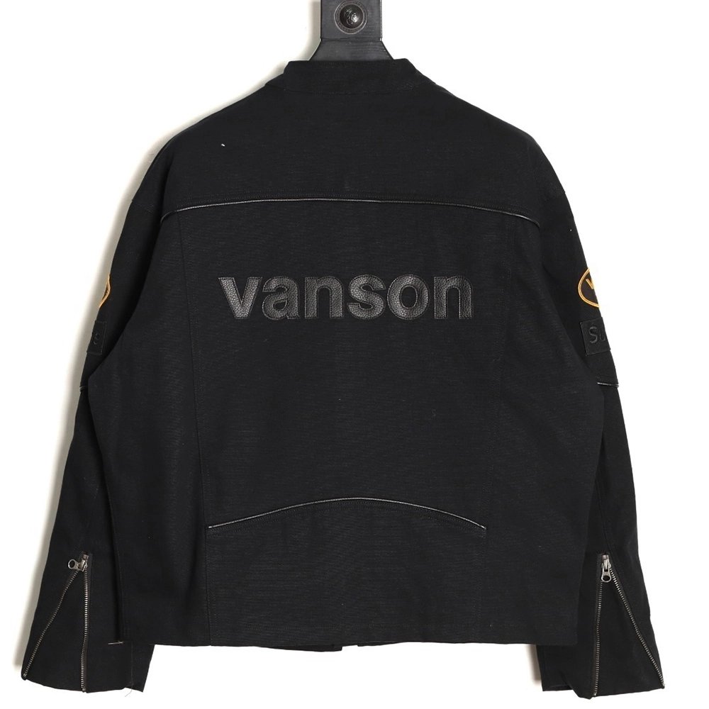 Supreme Vanson Leathers Cordura joint logo patch zipper patch jacket TSK2,Supreme