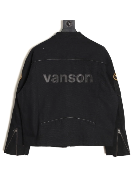 Supreme Vanson Leathers Cordura joint logo patch zipper patch jacket TSK2,Supreme