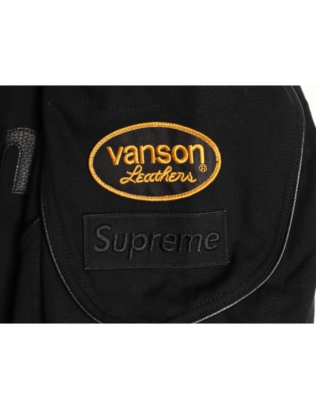 Supreme Vanson Leathers Cordura joint logo patch zipper patch jacket TSK2,Supreme