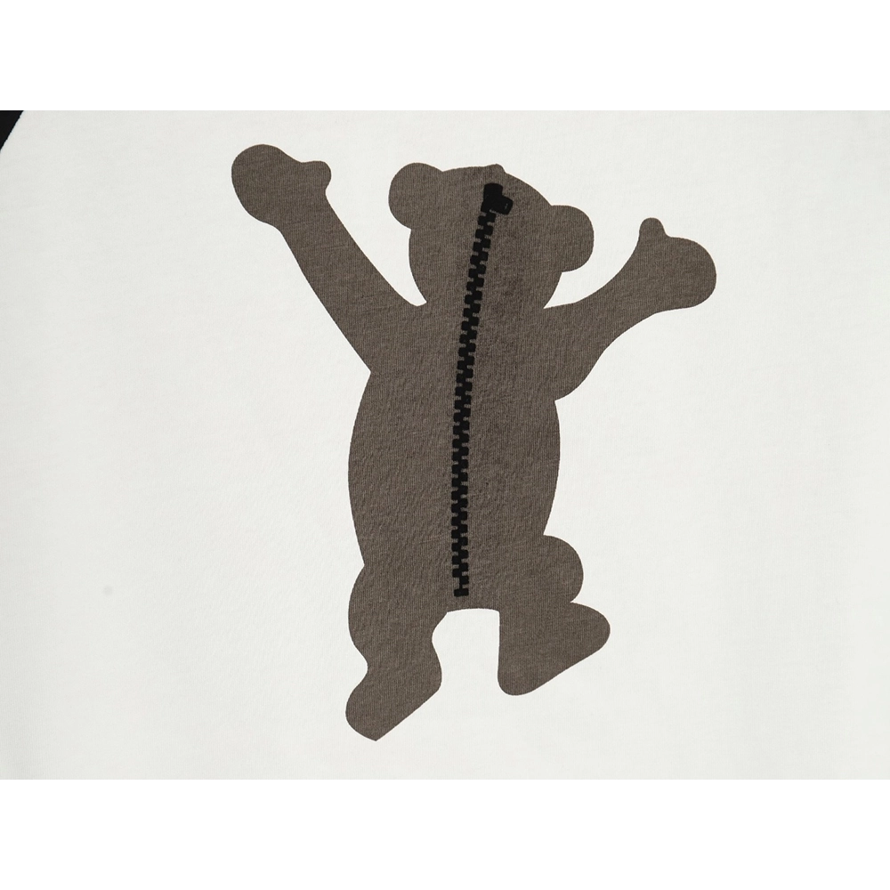 We11done Raising Hand Bear Colorblock Long Sleeve,We11done