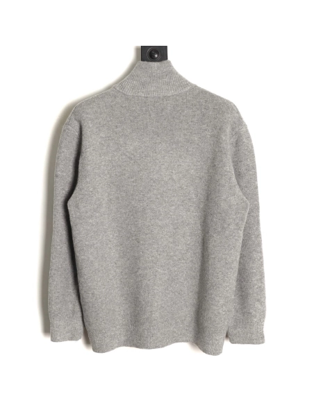 Prada inverted triangle knitted zipper cardigan jacket,Prada