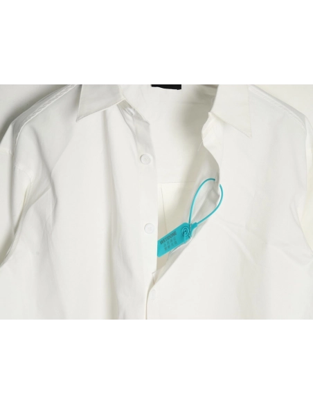 We11done simple LOGO letter embroidery lapel long-sleeved shirt,We11done