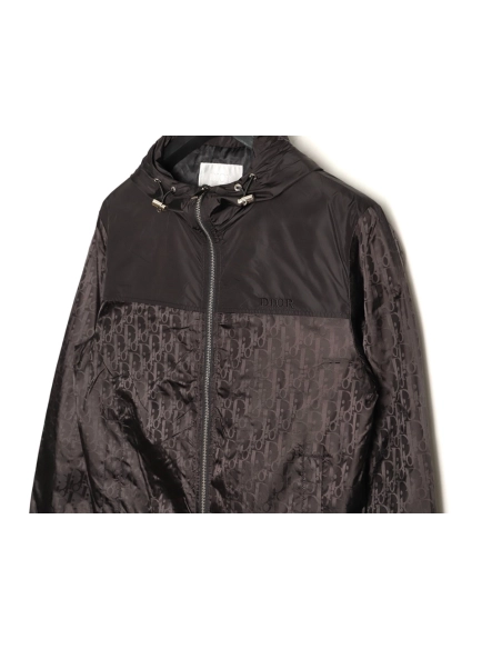 Dior chest letter logo full print patchwork hooded jacket TSK1,Dior