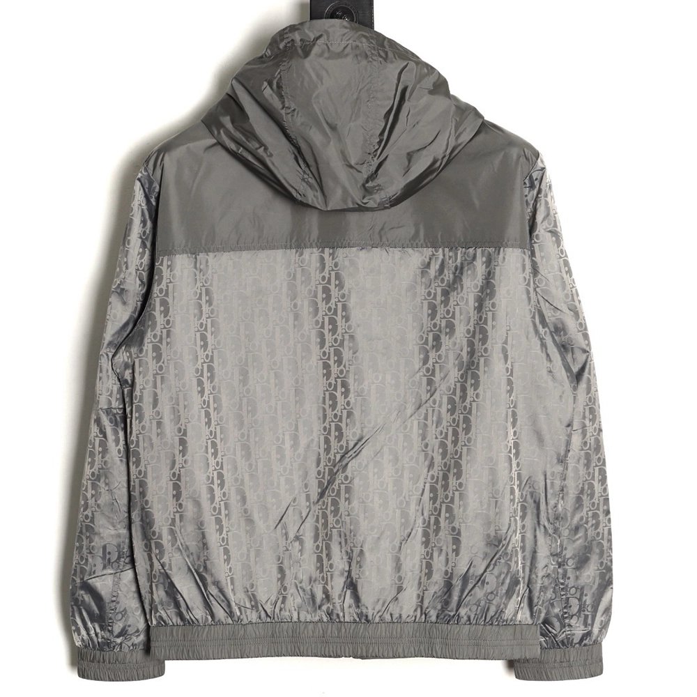 Dior chest letter logo full print patchwork hooded jacket,Dior