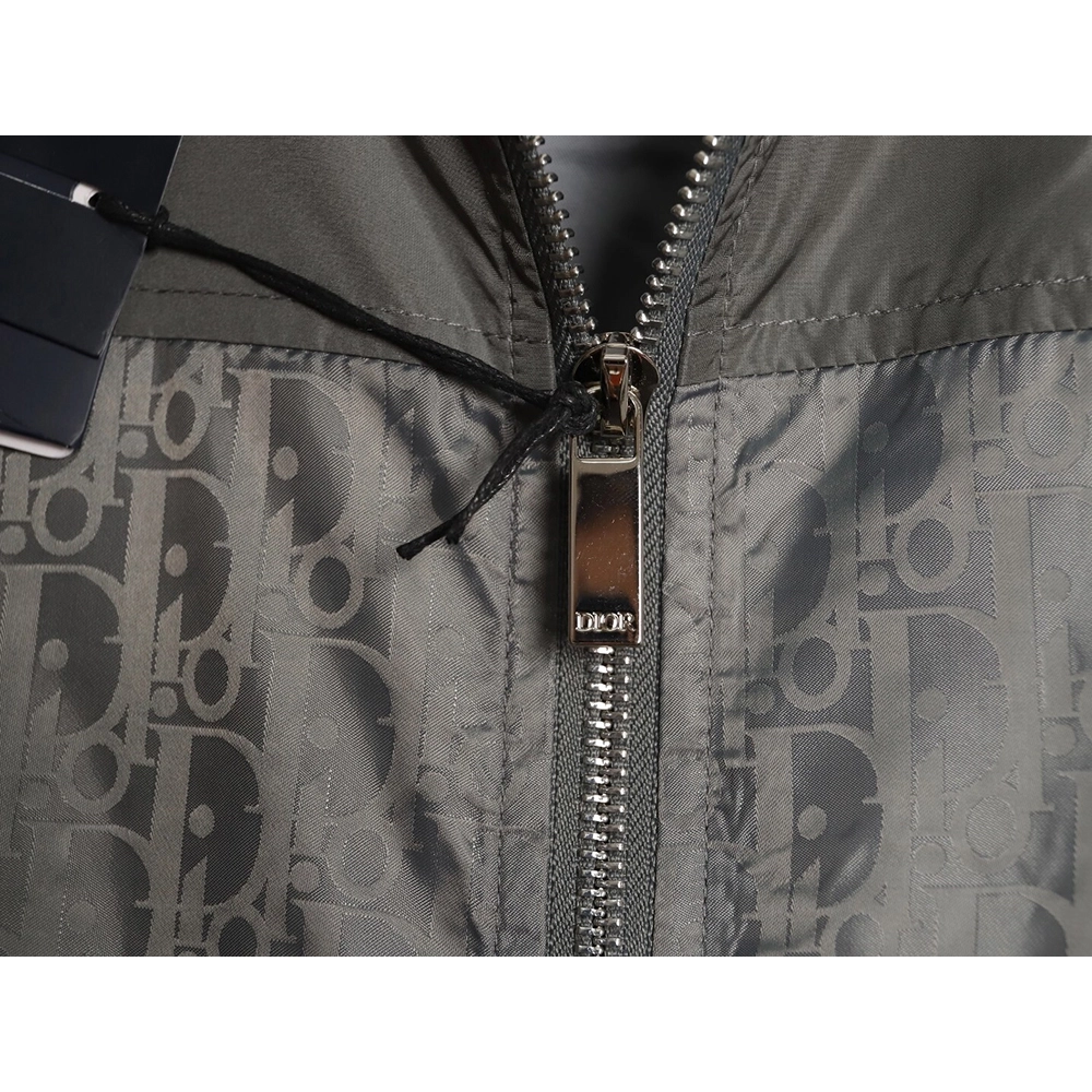 Dior chest letter logo full print patchwork hooded jacket,Dior