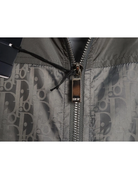 Dior chest letter logo full print patchwork hooded jacket,Dior