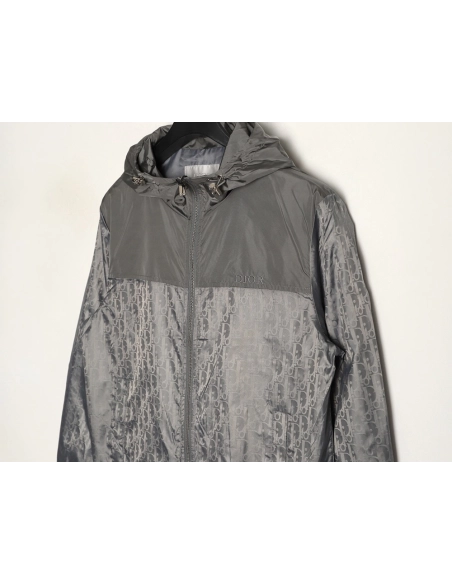 Dior chest letter logo full print patchwork hooded jacket,Dior