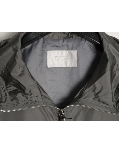 Dior chest letter logo full print patchwork hooded jacket,Dior