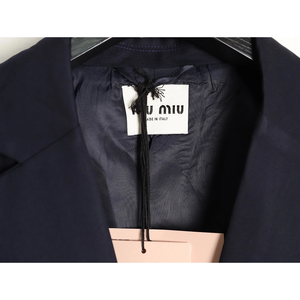 Miu Miu checked patchwork sleeve wool blazer,Miu Miu