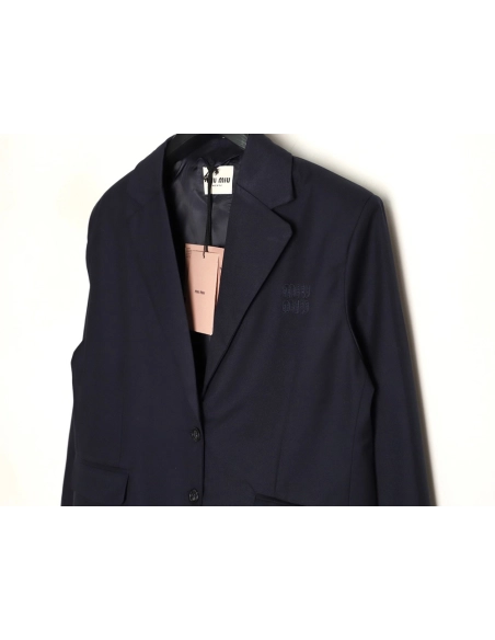 Miu Miu checked patchwork sleeve wool blazer,Miu Miu